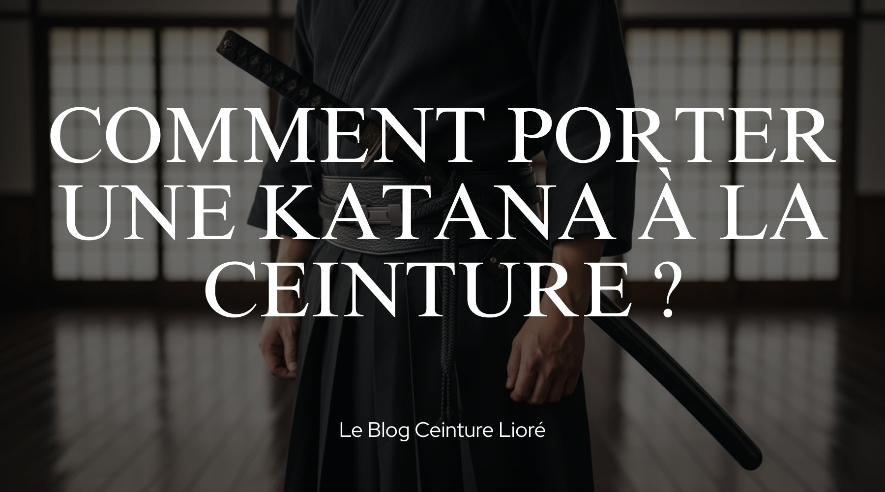 Comment porter un katana à la ceinture ? - Le Blog Ceinture Lioré Image