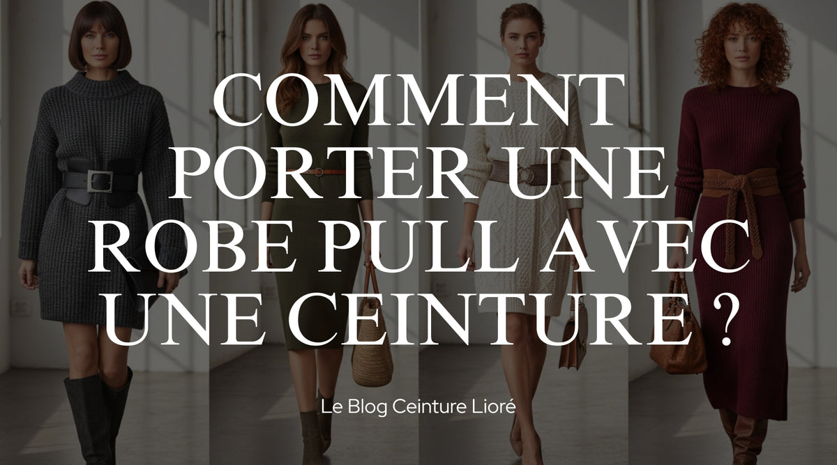 Comment porter une robe pull avec une ceinture ? - Le Blog Ceinture Lioré Image