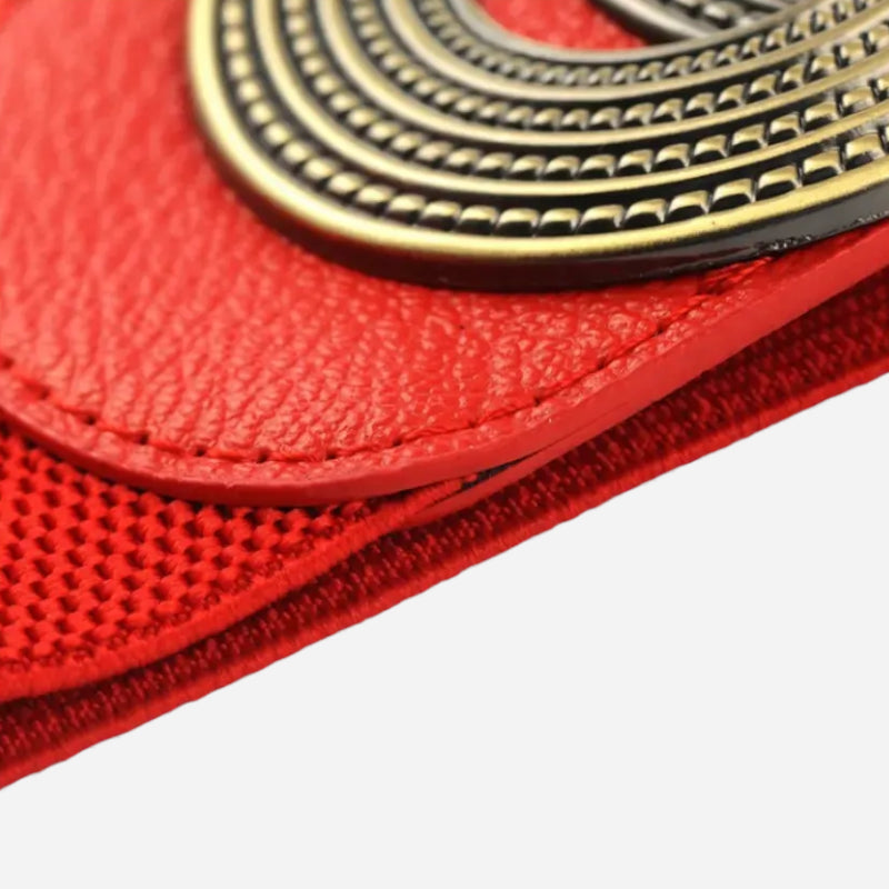 Ceinture Large Elastique Femme Rouge