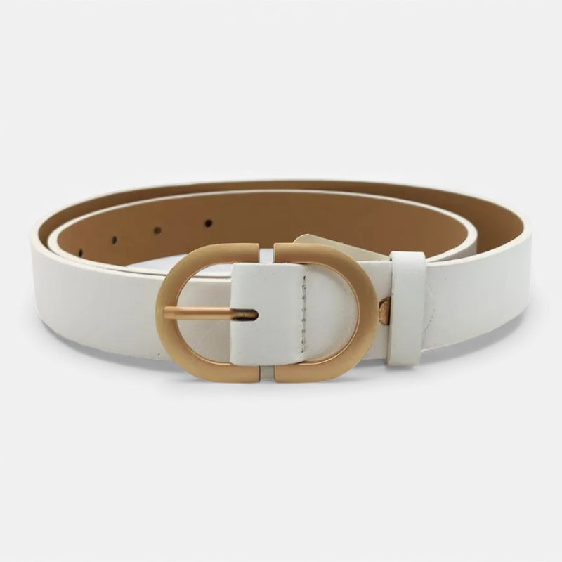 Ceinture Cuir Blanche Femme