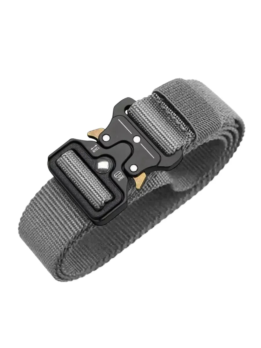 Ceinture Tissu Tactique Elastique Pour Militaire Grise