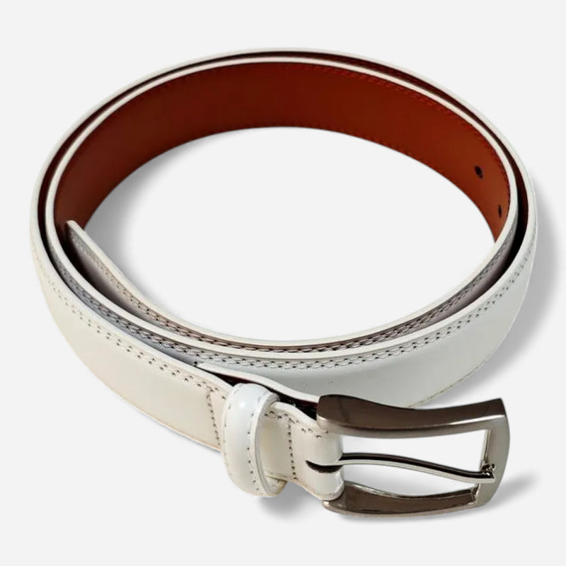 Ceinture Blanche Cuir