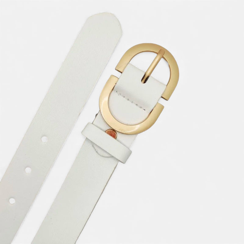 Ceinture Cuir Blanche Femme