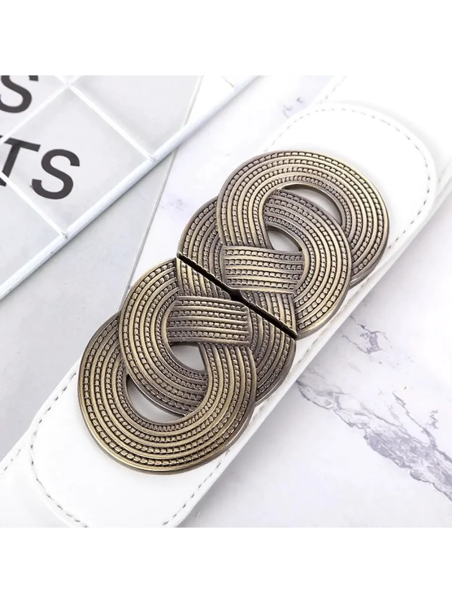 Ceinture Large Tissu Elastique Blanche Femme