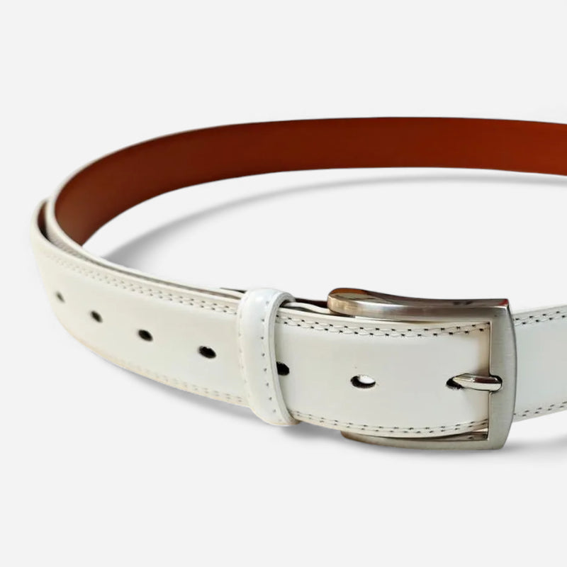 Ceinture Blanche Cuir