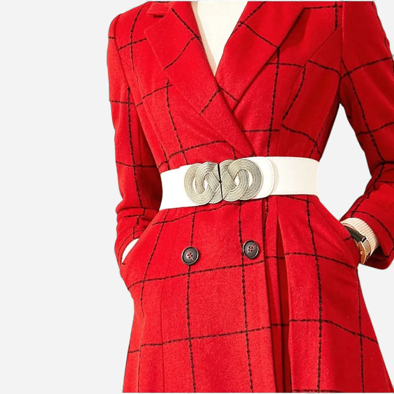 Ceinture Large Elastique Femme Rouge