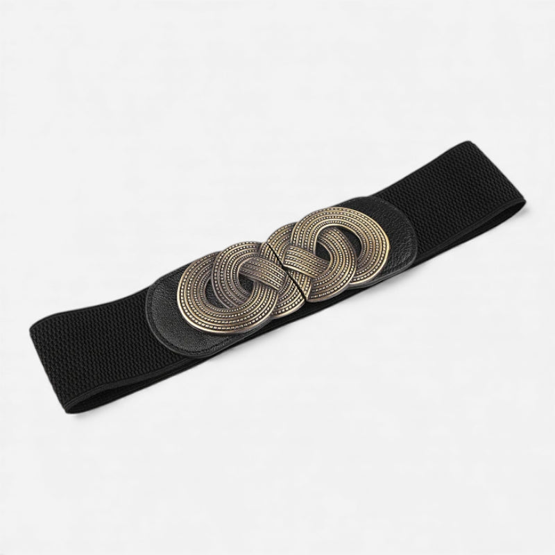 Ceinture Large Elastique Noir Femme