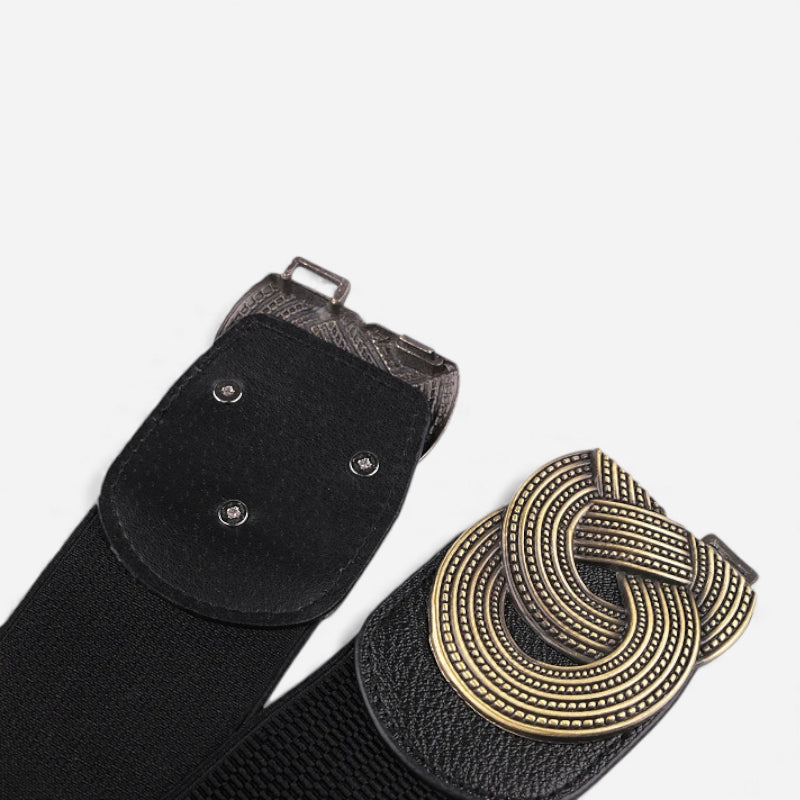 Ceinture Large Elastique Noir Femme