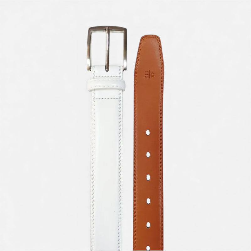 Ceinture Blanche Cuir
