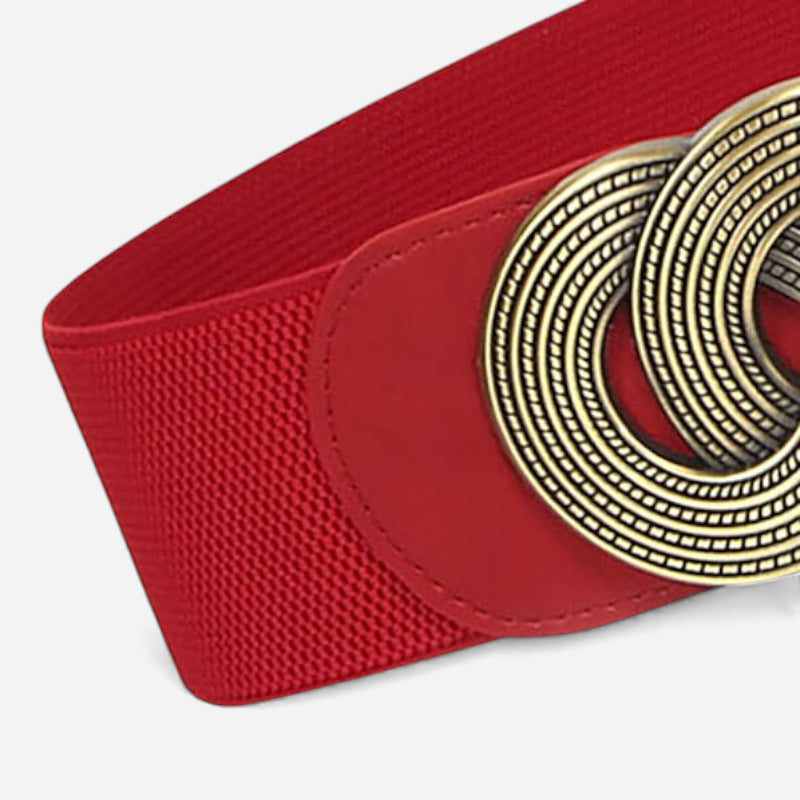 Ceinture Large Elastique Femme Rouge