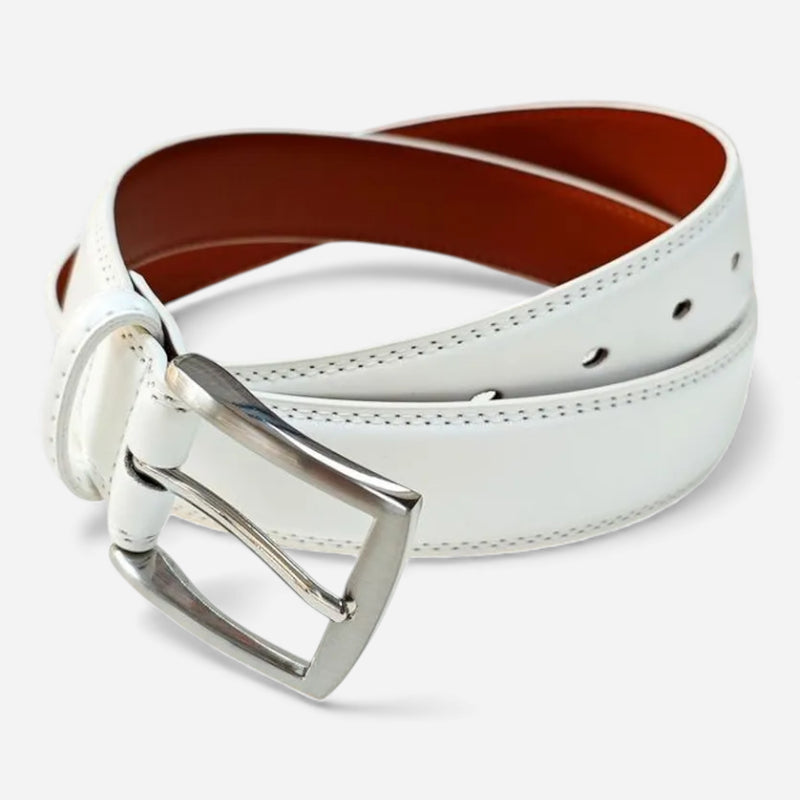 Ceinture Blanche Cuir