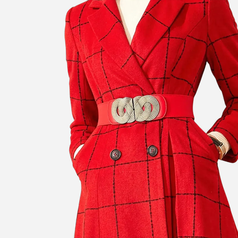 Ceinture Large Elastique Femme Rouge