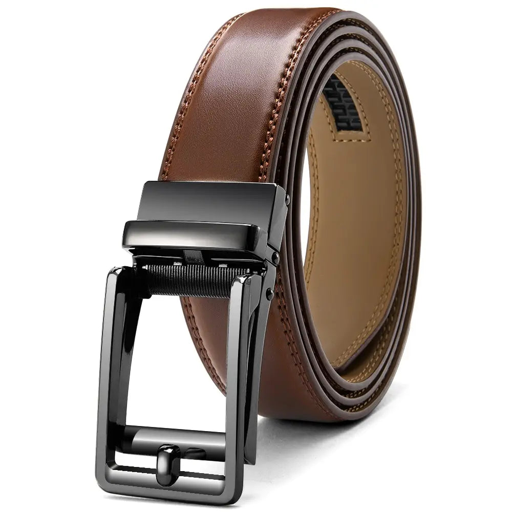 Ceinture Cuir Marron Automatique Homme