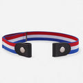 Ceinture Sans Boucle Elastique Bleu Blanc Rouge Femme et Homme