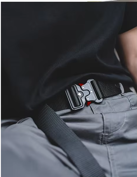 Ceinture Tissu Tactique Elastique Pour Militaire Grise