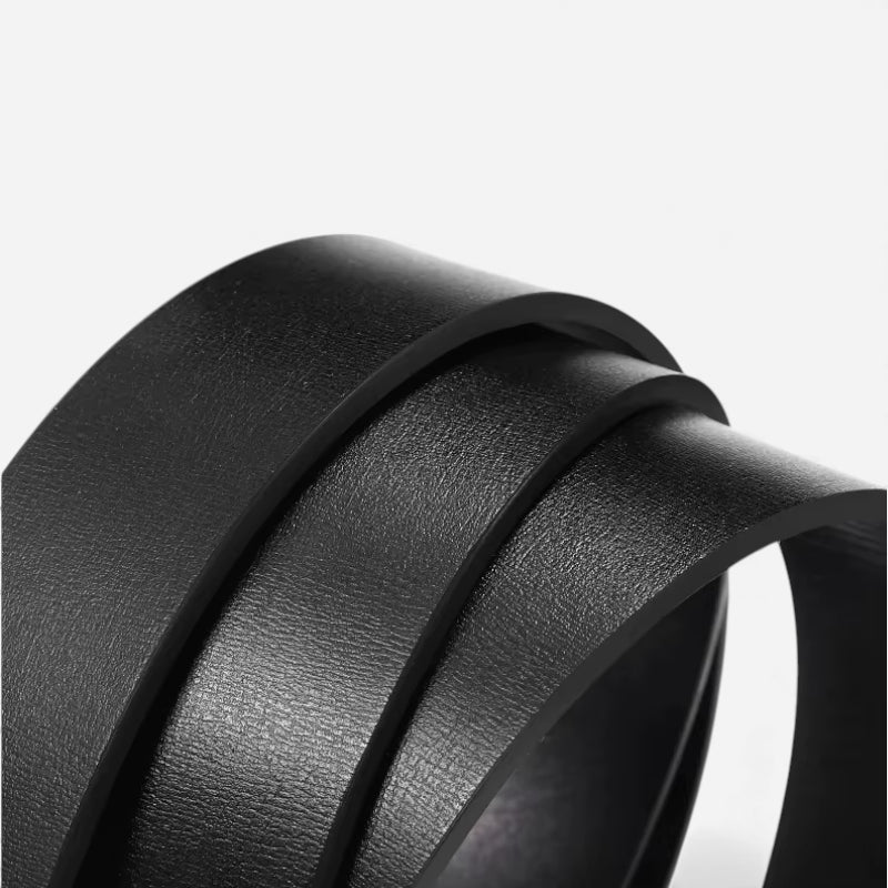 Ceinture Cuir Véritable Noir Costume Boucle Bleu Blanc Rouge