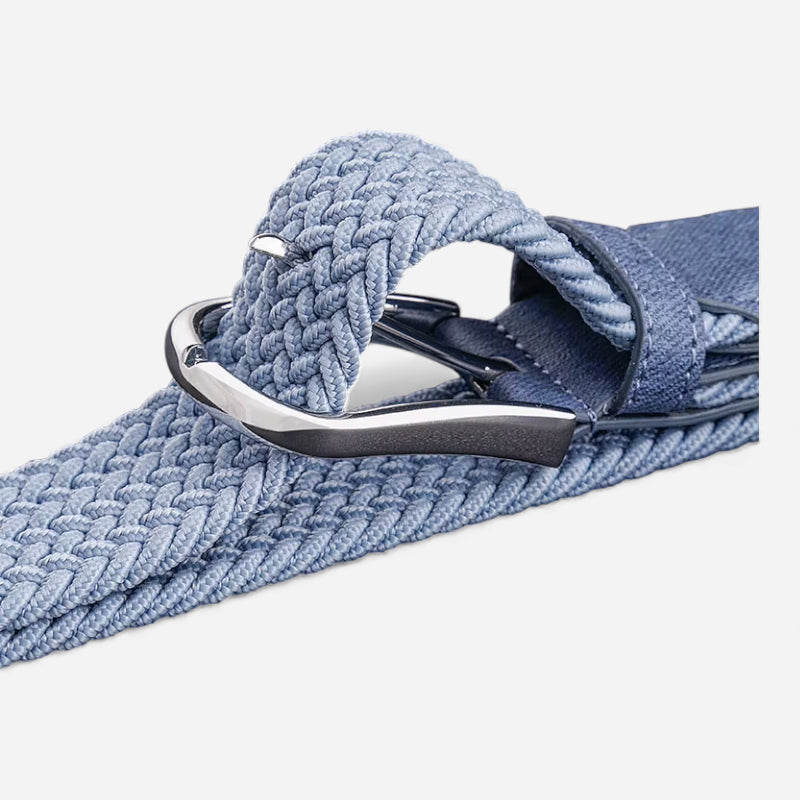 Ceinture Tressée Bleue