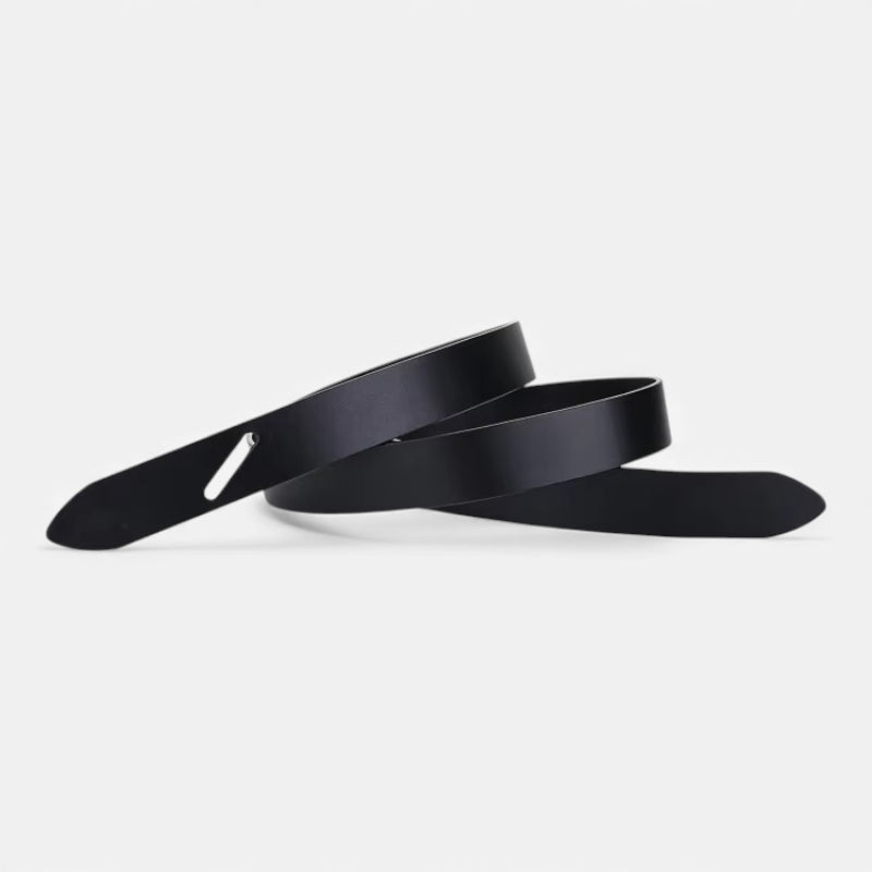 Ceinture Cuir Véritable Noir Vernis à Nouer Robe Femme