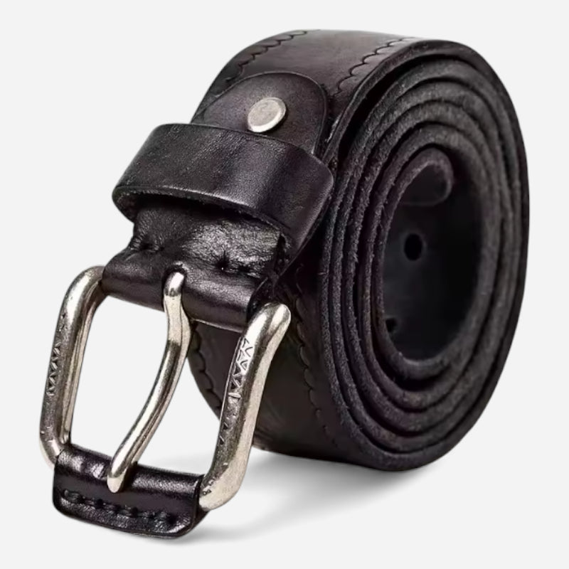 Ceinture Homme & Femme Cuir Noir Luxe