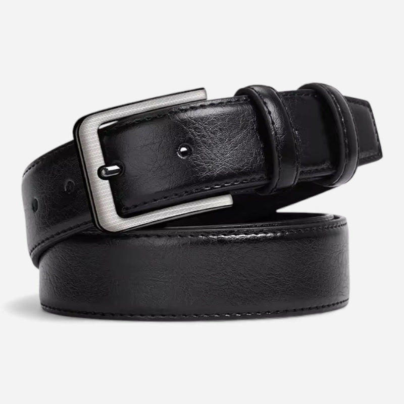 Ceinture Cuir Vernis Noir Homme