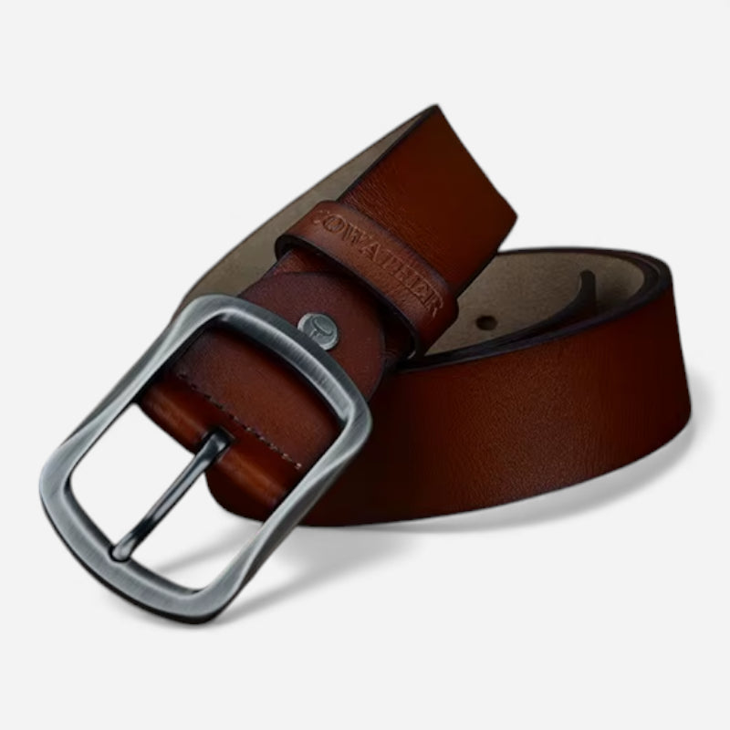 Ceinture Cuir Marron Cognac Homme