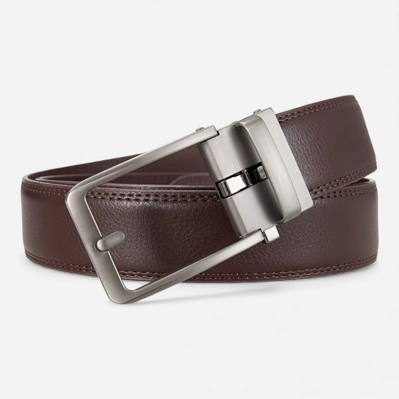 Ceinture En Cuir Marron Automatique Pour Homme