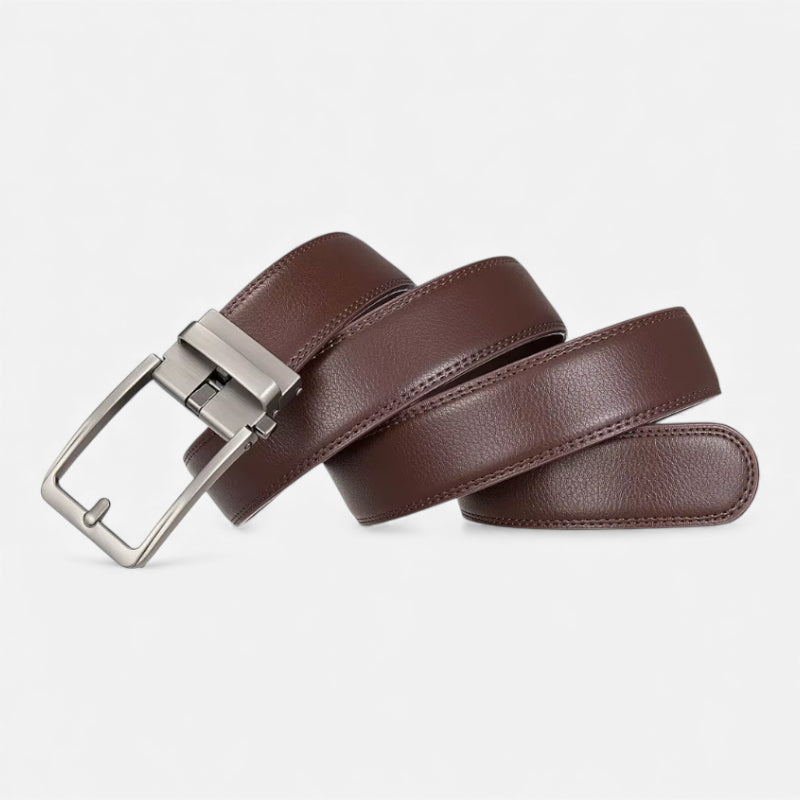 Ceinture En Cuir Marron Automatique Pour Homme