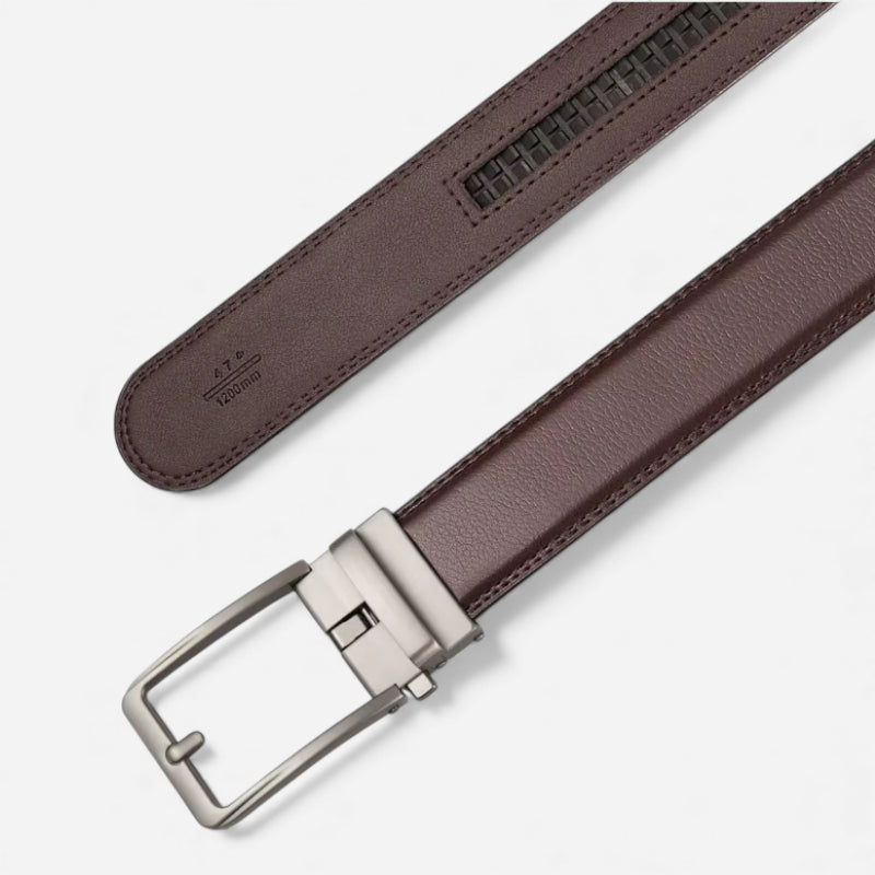 Ceinture En Cuir Marron Automatique Pour Homme