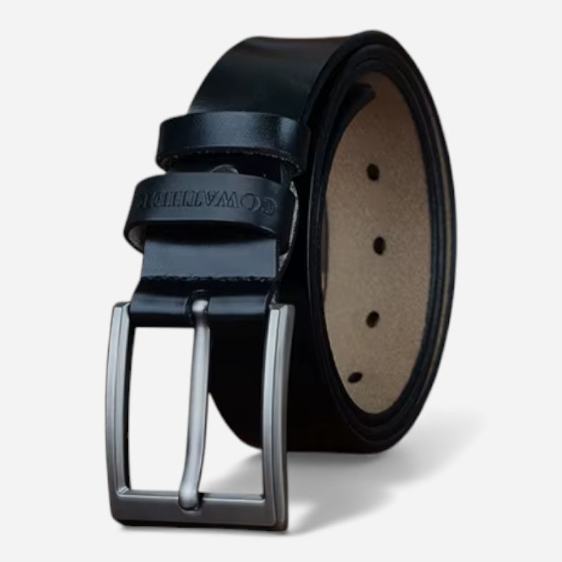 Ceinture En Cuir Noir Unisexe