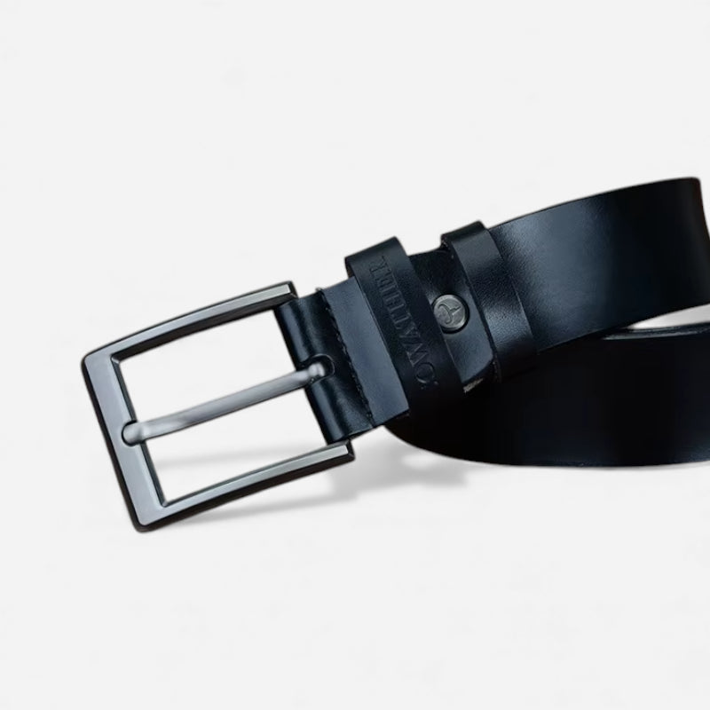 Ceinture En Cuir Noir Unisexe