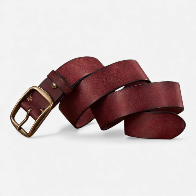 Ceinture Cuir Bordeaux