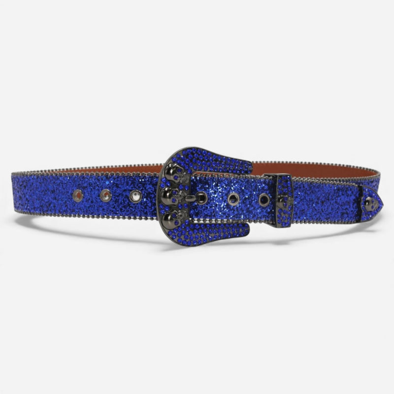 Ceinture Strass Bleu Fantaisie Brillante Punk Y2K Unisexe