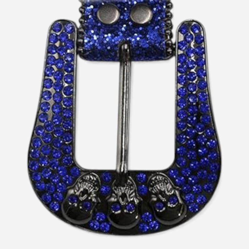 Ceinture Strass Bleu Fantaisie Brillante Punk Y2K Unisexe