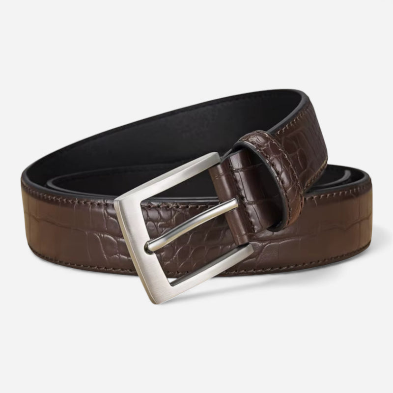 Ceinture Crocodile Marron Foncé