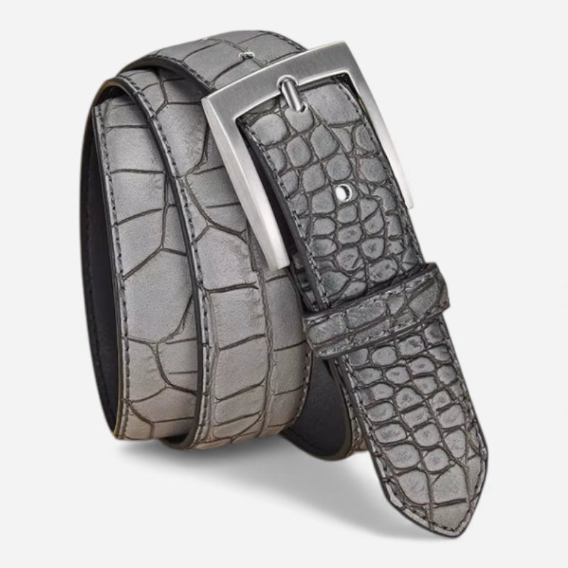 Ceinture Crocodile Grise