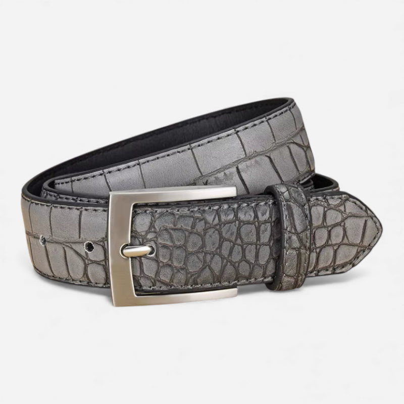Ceinture Crocodile Grise
