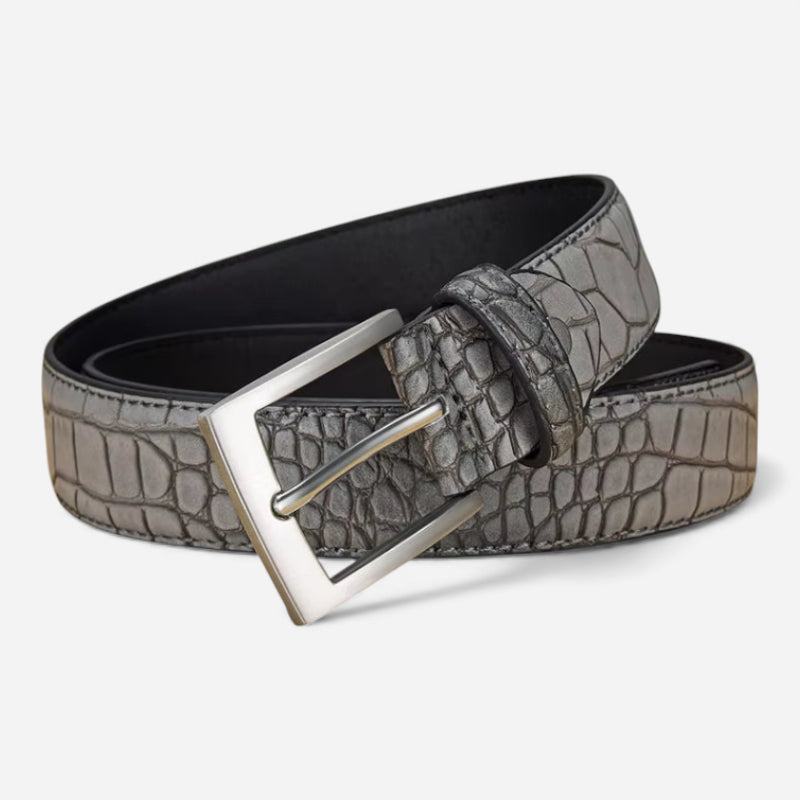 Ceinture Crocodile Grise