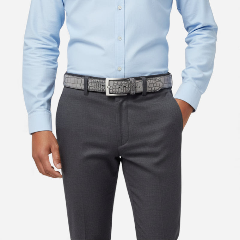 Ceinture Crocodile Grise