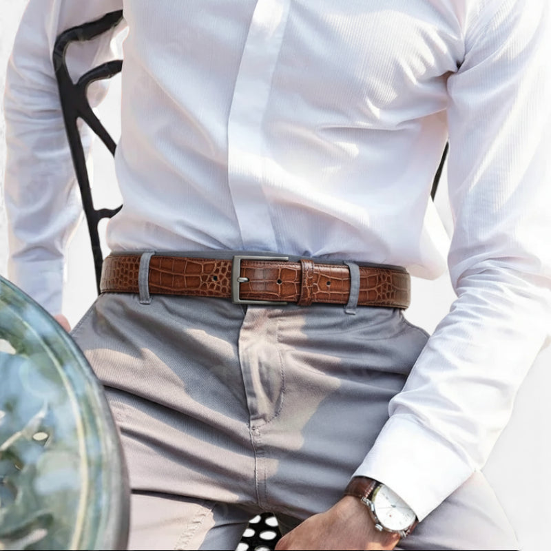 Ceinture Cuir Crocodile