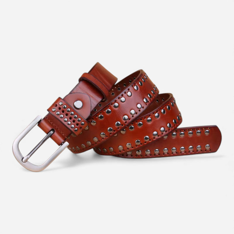 Ceinture Cloutée Cuir Femme