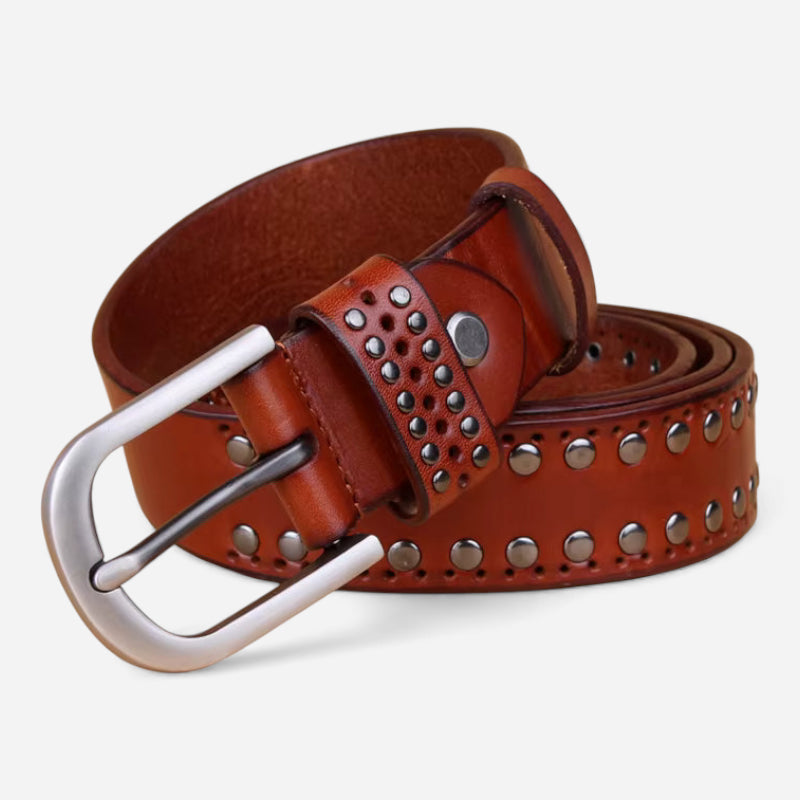 Ceinture Cloutée Cuir Femme