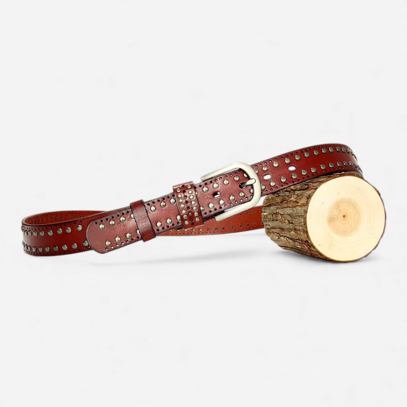 Ceinture Cloutée Cuir Femme