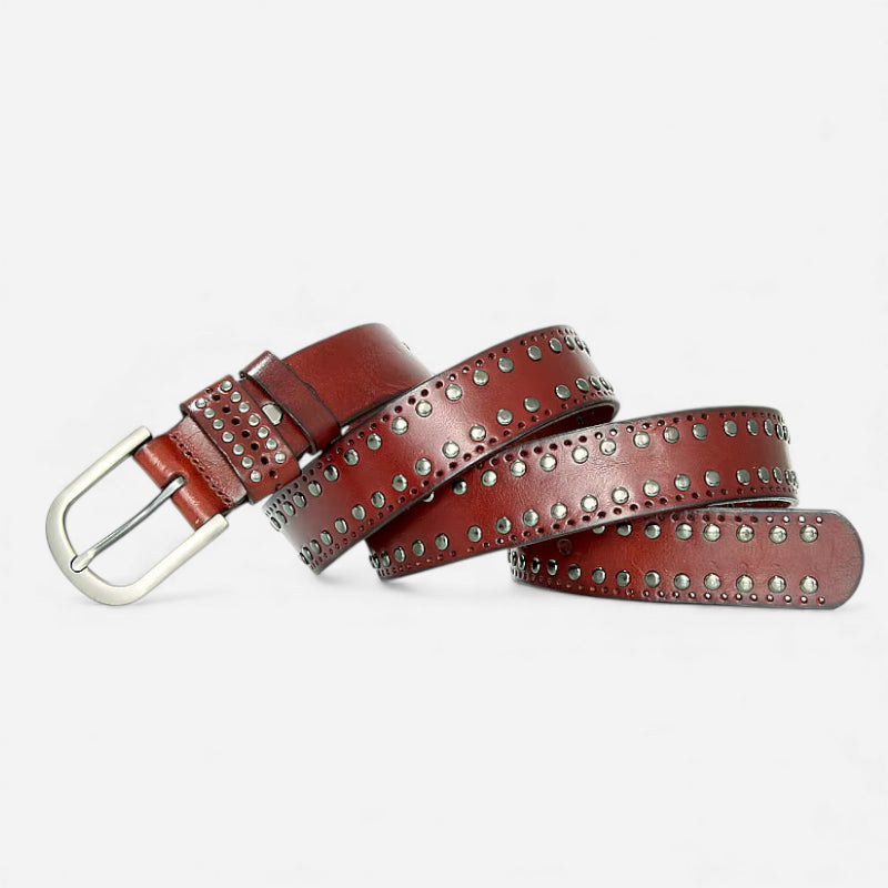 Ceinture Cloutée Cuir Femme