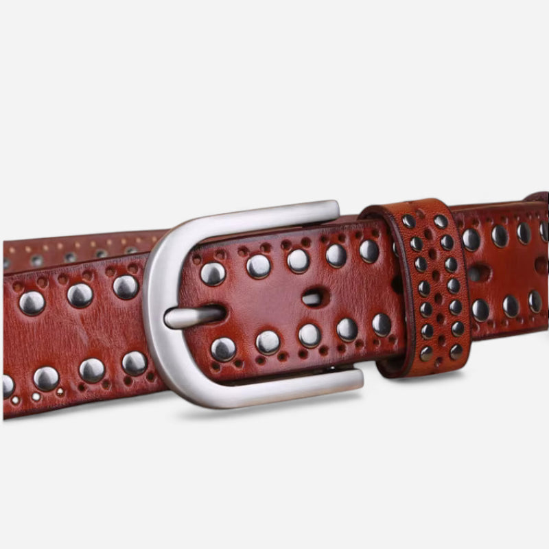 Ceinture Cloutée Cuir Femme