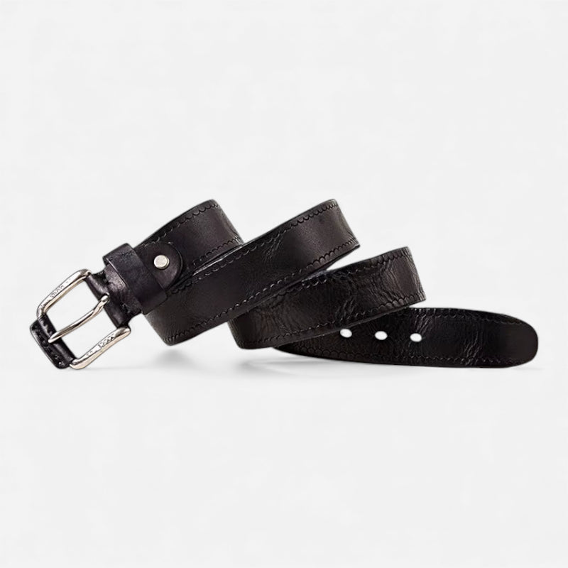 Ceinture Homme & Femme Cuir Noir Luxe