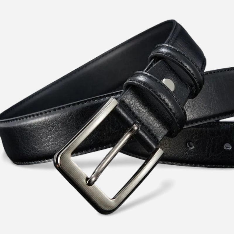 Ceinture Cuir Vernis Noir Homme