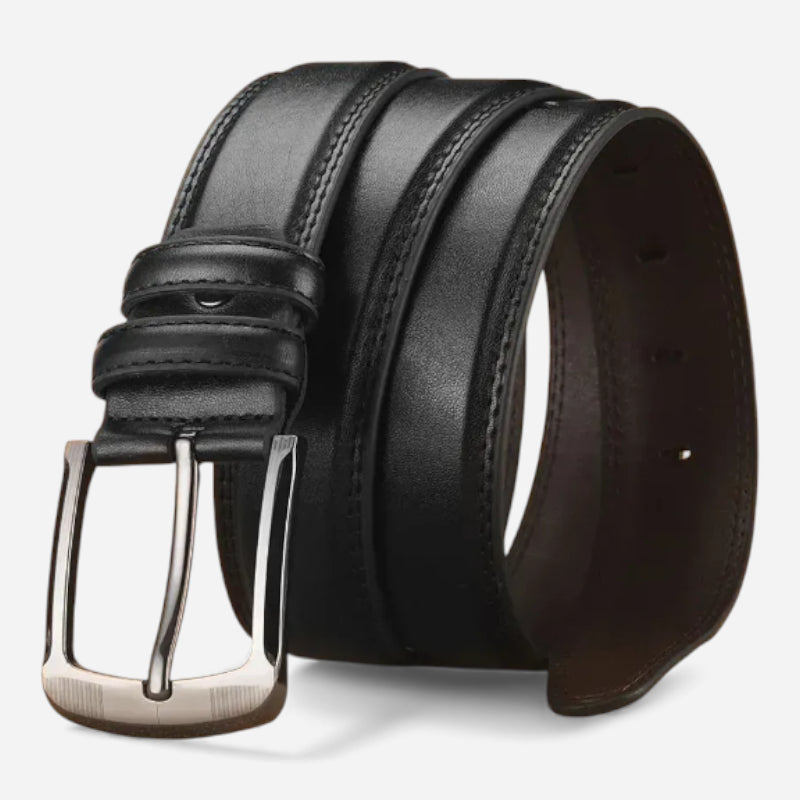 Ceinture Cuir Vernis Noir Homme