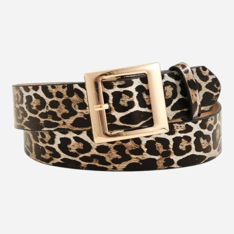 Ceinture Femme Léopard Cuir