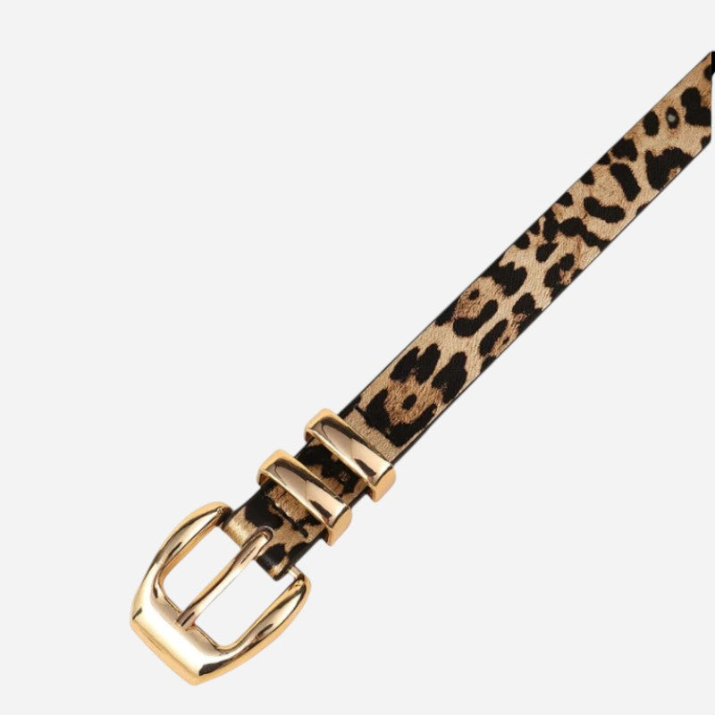 Ceinture Fine Léopard Femme