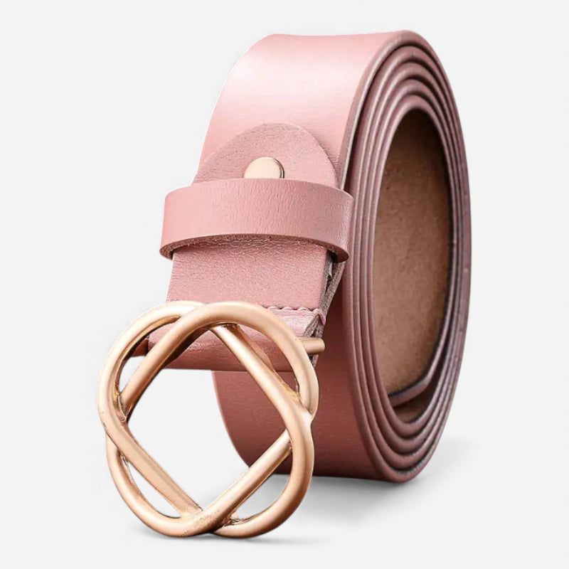 Ceinture Cuir Rose Femme